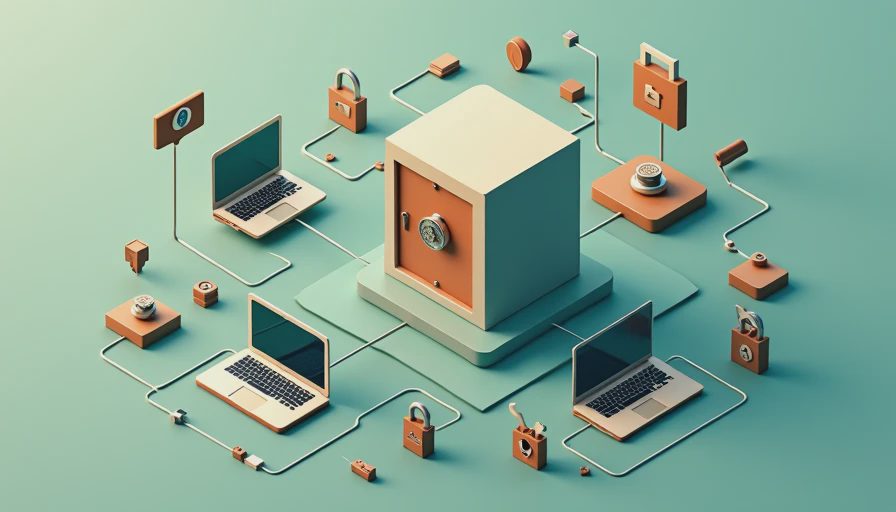 Illustration for how does a password manager work